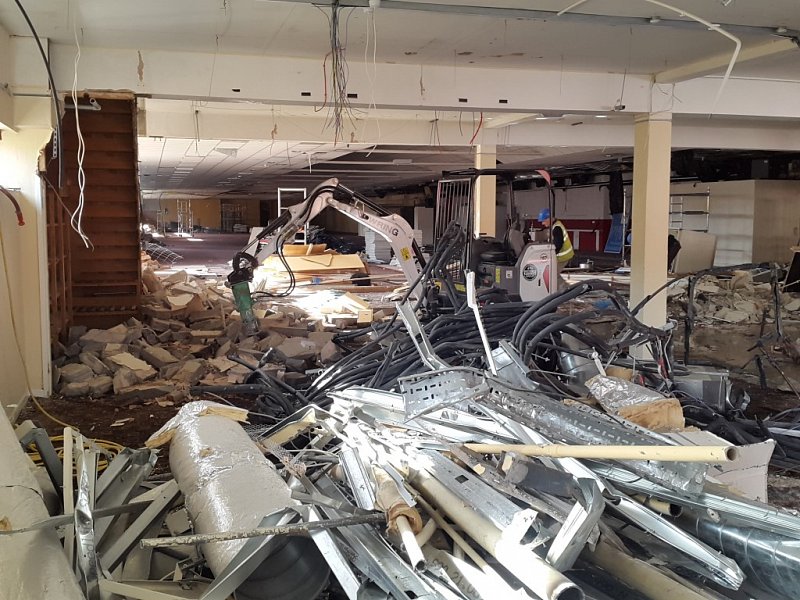 Ashton Gate Stadium interior dismantling