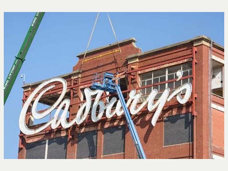 Cadbury's sign removal photo 7