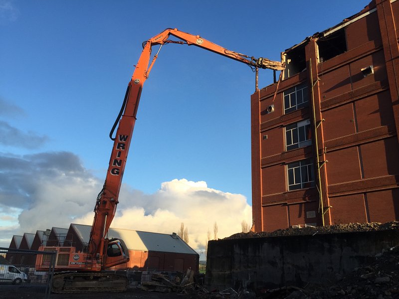 Cadbury demolition rig